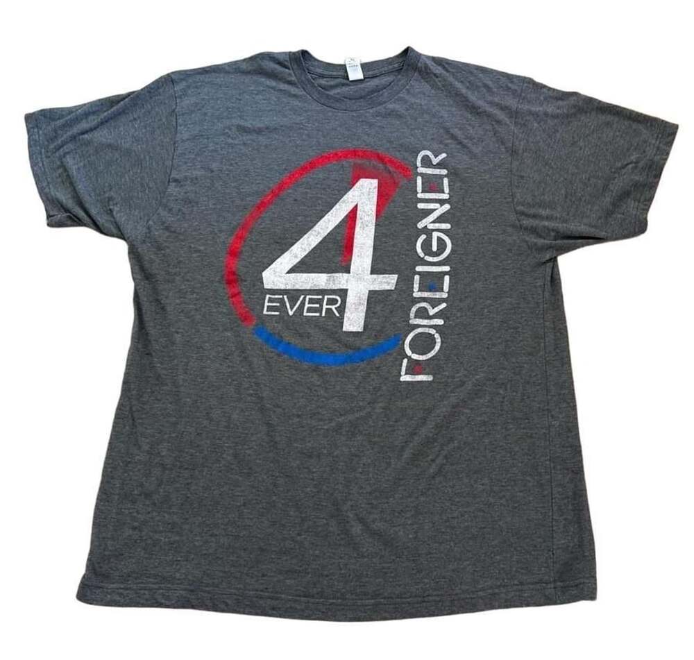 Foreigner The Farewell Tour 4 Ever Dark Heather T-Shirt XL